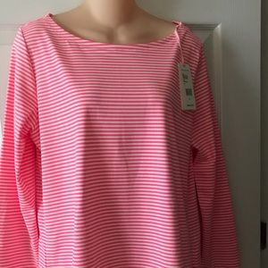 Vineyard Vines Sankaty Stripe Tee Pink L  $78